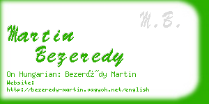 martin bezeredy business card